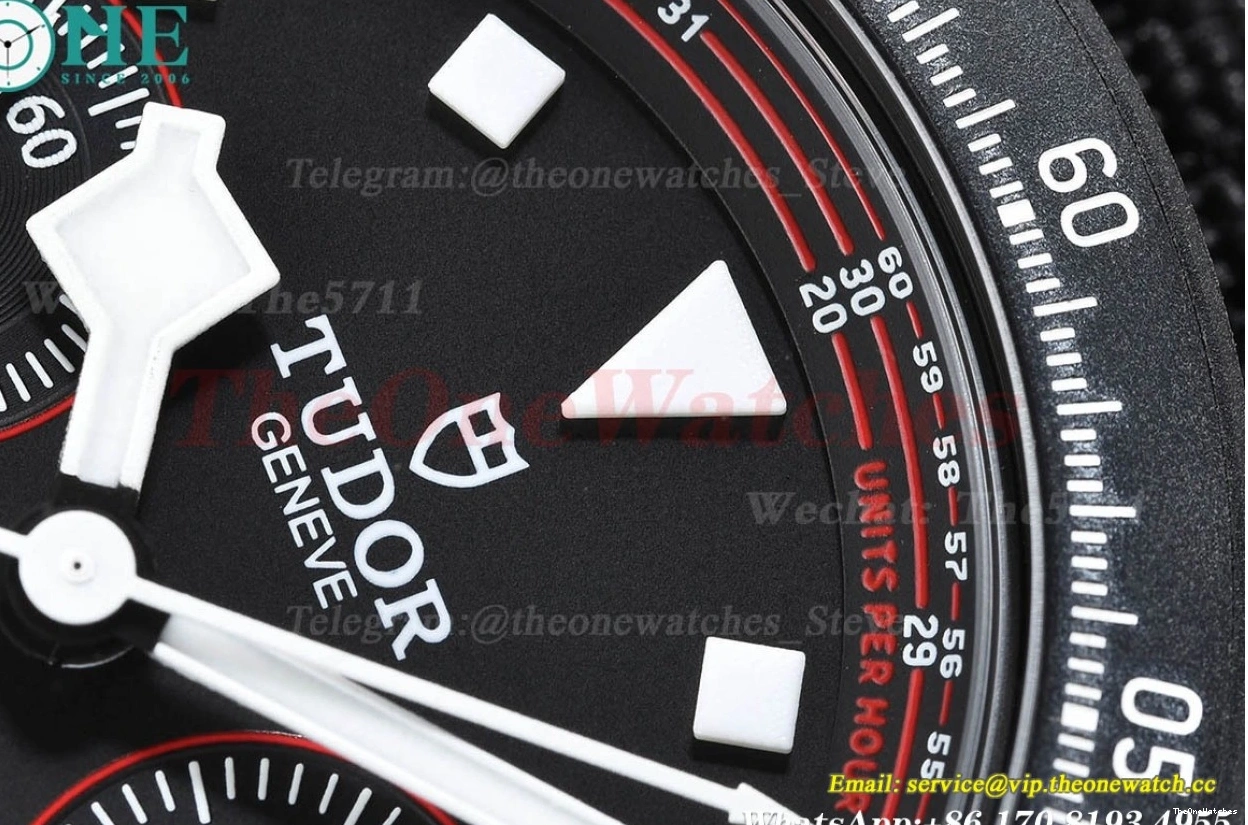 M+F Pelagos TI Chrono Black FXD NY Car A7750 43mm Dial 0119